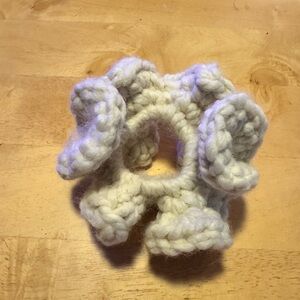 Handmade Cream Crochet Scrunchie